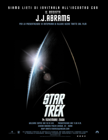 Star Trek, J.J. Abrams lo presenta a Roma, il bootleg trailer e galleria fotografica