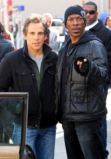 Tower Heist, foto dal set con Ben Stiller ed Eddie Murphy