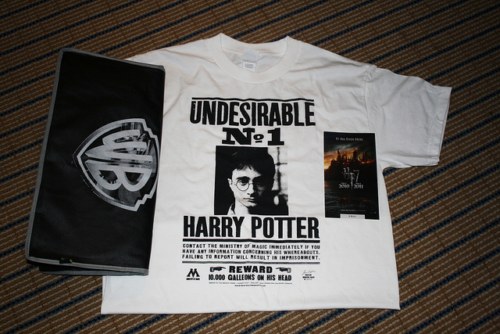 Harry Potter e i doni della morte, le t-shirt ufficiali