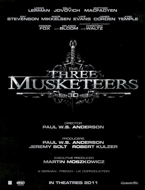 I tre moschettieri 3D teaser poster