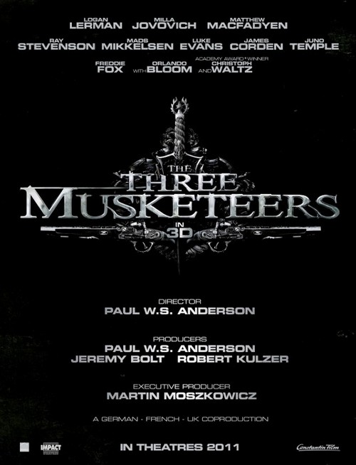 I tre moschettieri 3D, foto ufficiale, sinossi e teaser poster