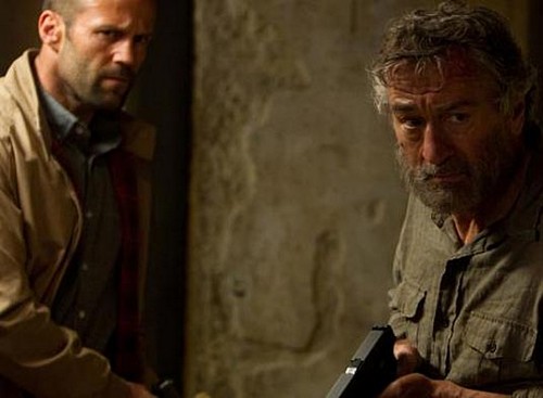 Rock of Ages, foto di Tom Cruise; The Killer Elite, foto di Robert De Niro e Jason Statham