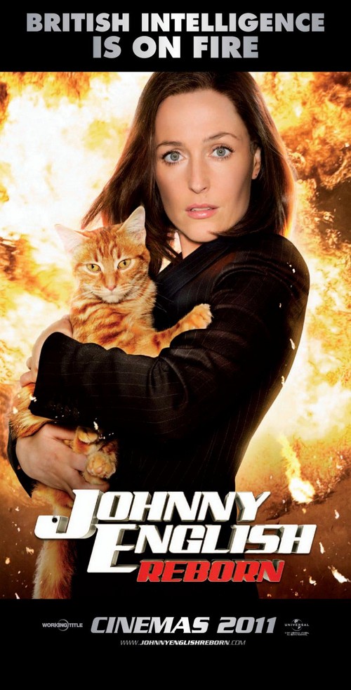 Johnny English La rinascita, poster con Gillian Anderson