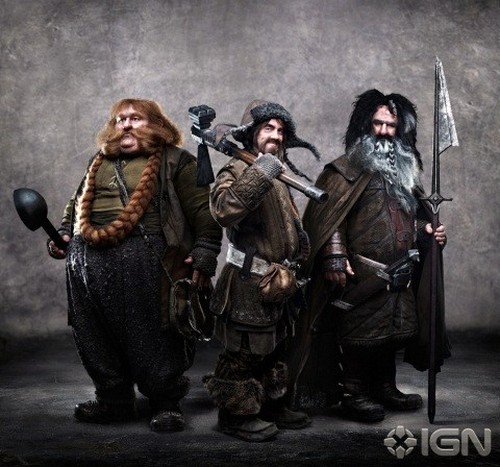Lo Hobbit: immagine ufficiale per Bofur, Bombur e Bifur