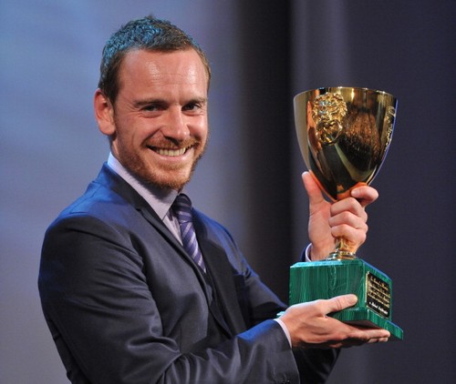 Actor Michael Fassbender poses with the