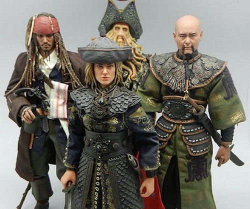 Pirati dei Caraibi: action figures di Johnny Depp, Keira Knightley, Bill Nighy e Chow Yun-Fat