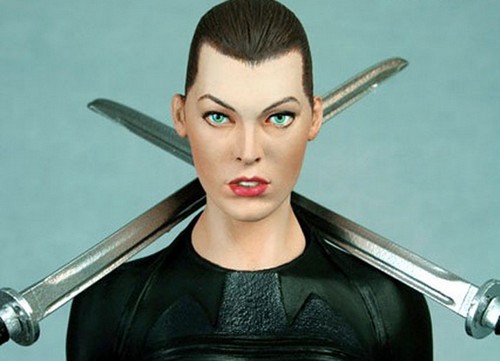 Resident Evil Afterlife, la statua ninja di Milla Jovovich (9)