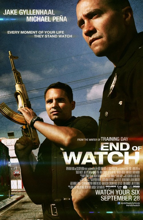 End of Watch, primo poster del poliziesco con Jake Gyllelhaal e Michael Pena