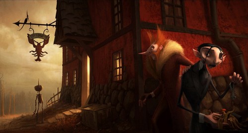 Pinocchio, 4 artwork del cartoon di Guillermo del Toro