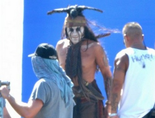 The Lone Ranger, foto dal set con Johnny Depp