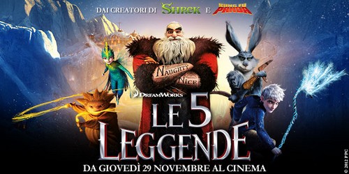 Box Office Italia 6-9 dicembre 2012: Le 5 leggende ancora in vetta