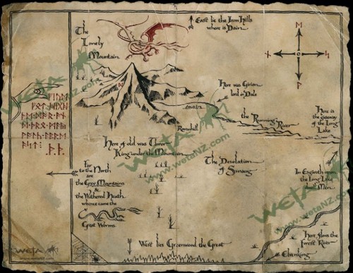 Lo Hobbit - Un viaggio inaspettato: repliche mappa di Thorin e contratto di Bilbo