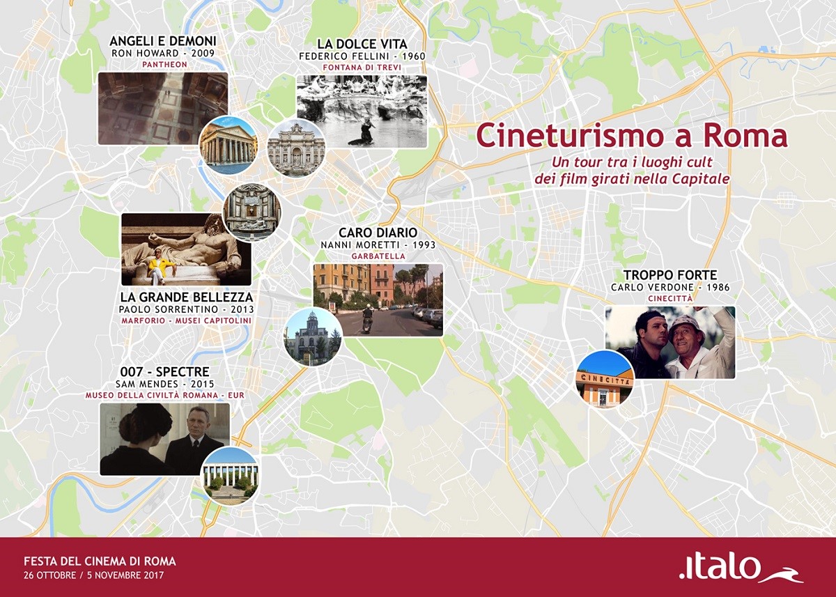 Festival del Cinema di Roma: alla scoperta dei film più famosi girati nella Capitale con Italo